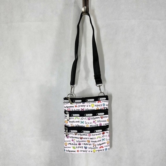 LeSportsac 3 Zippered Pocket Nylon Travel Crossbody Bag - Picture 2 of 7